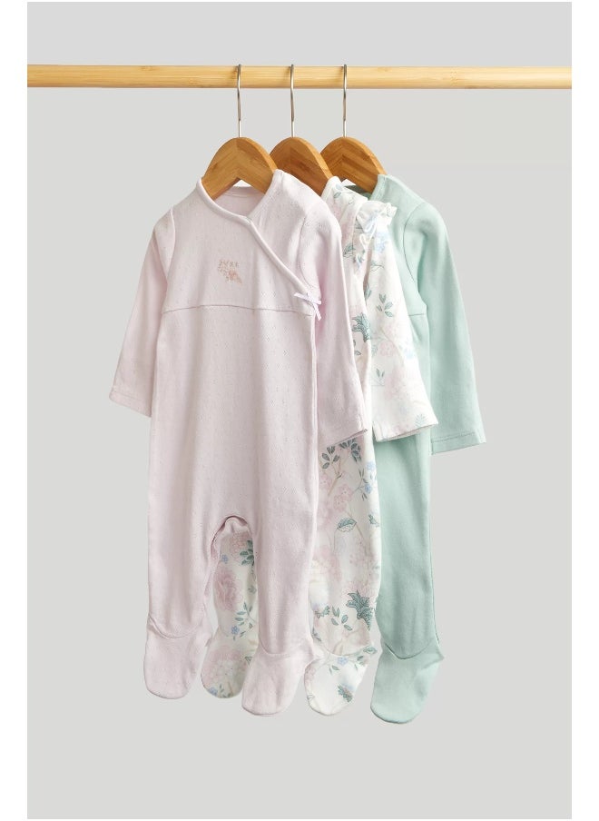 mothercare Blossom All-in-Ones - 3 Pack  - Image 1
