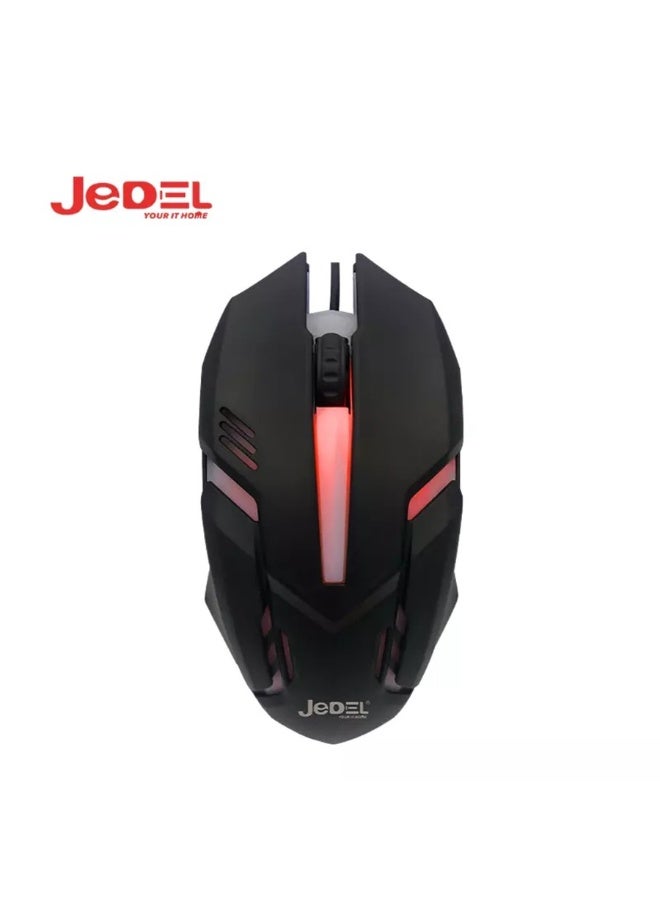 Jedel M66 USB Optical Mouse Ergonomic Wired LED Light Gaming Mouse - Image 1