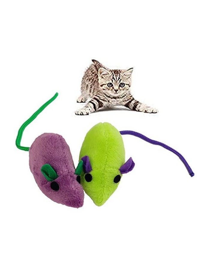 Catnip Molar Mouse Toys Fur False Plush Mouse Playing Toy For Cat And Kitten - Color May Vary (2 Pieces) - Image 1