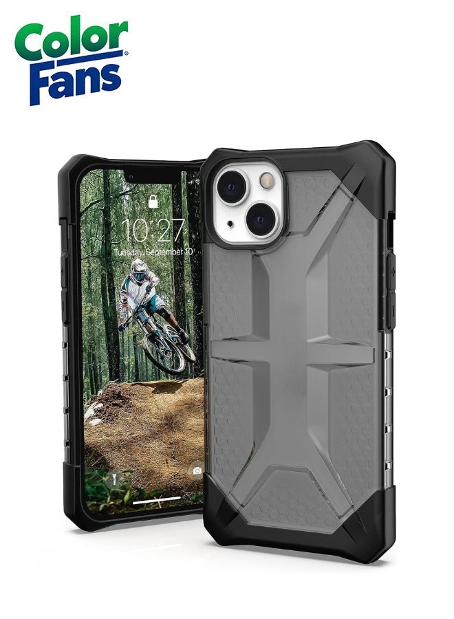 Color Fans Plasma iPhone 14 Plus Case Translucent Lightweight Slim Shockproof Transparent Protective Cover Ash - Image 1