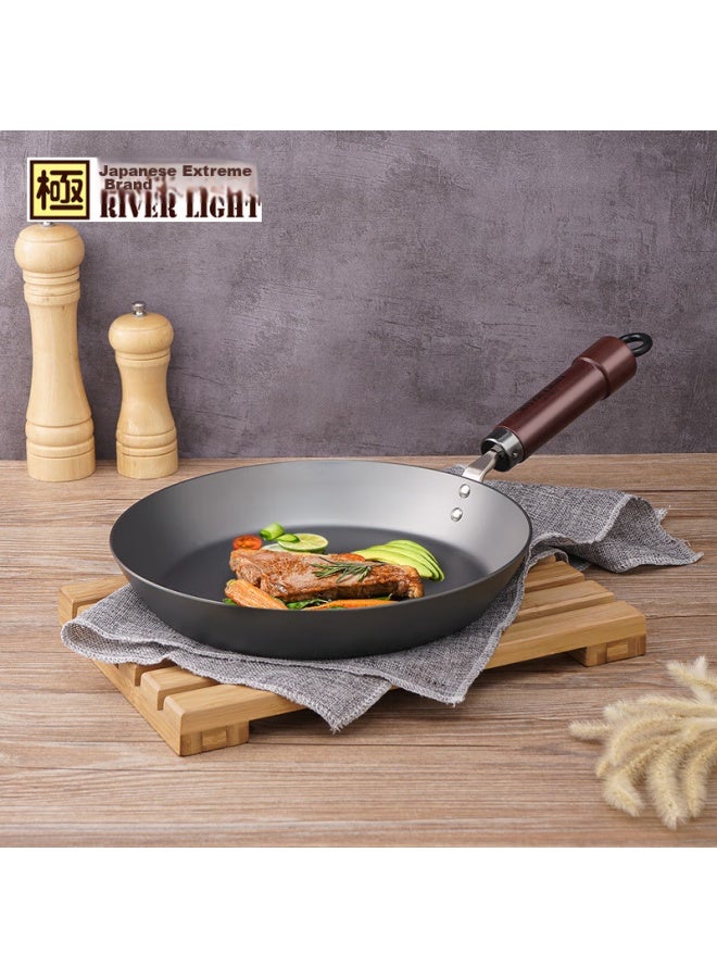 River Light Premium Imported Frying Pan, Flat Bottom Pan, Non-coated, 28cm, Thickened, Specially For Grilling Steak, Compatible With Induction Cookers - Image 5