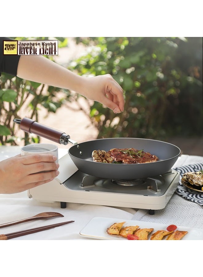 River Light Premium Imported Frying Pan, Flat Bottom Pan, Non-coated, 28cm, Thickened, Specially For Grilling Steak, Compatible With Induction Cookers - Image 3