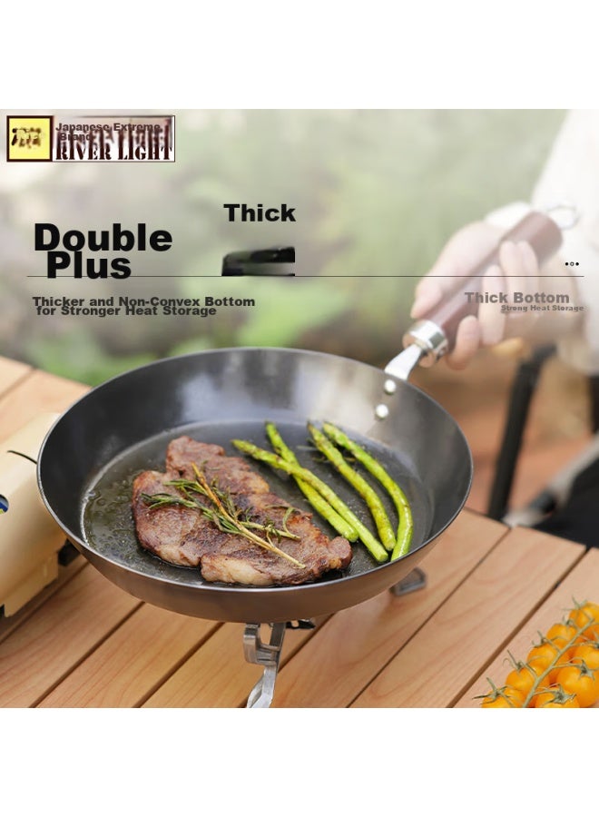 River Light Premium Imported Frying Pan, Flat Bottom Pan, Non-coated, 28cm, Thickened, Specially For Grilling Steak, Compatible With Induction Cookers - Image 1