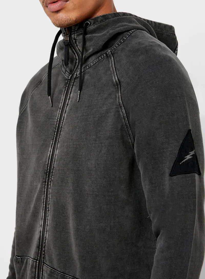 John Varvatos Scorpion Zip Through Hoodie