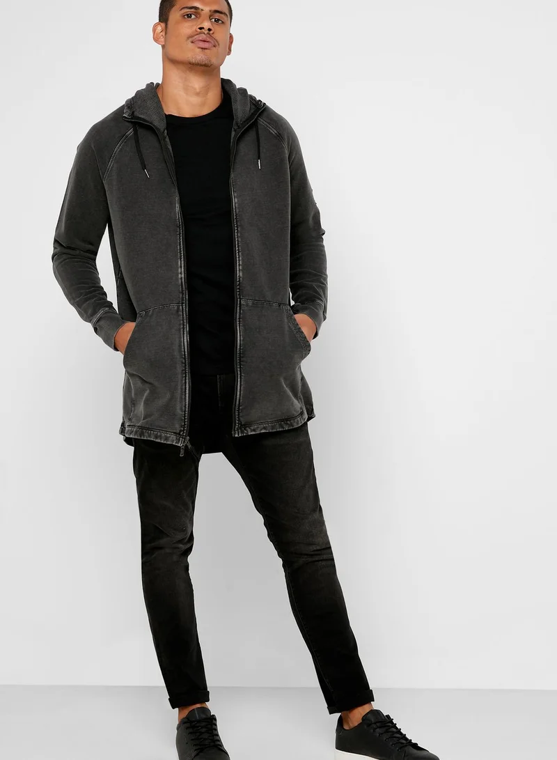 John Varvatos Scorpion Zip Through Hoodie