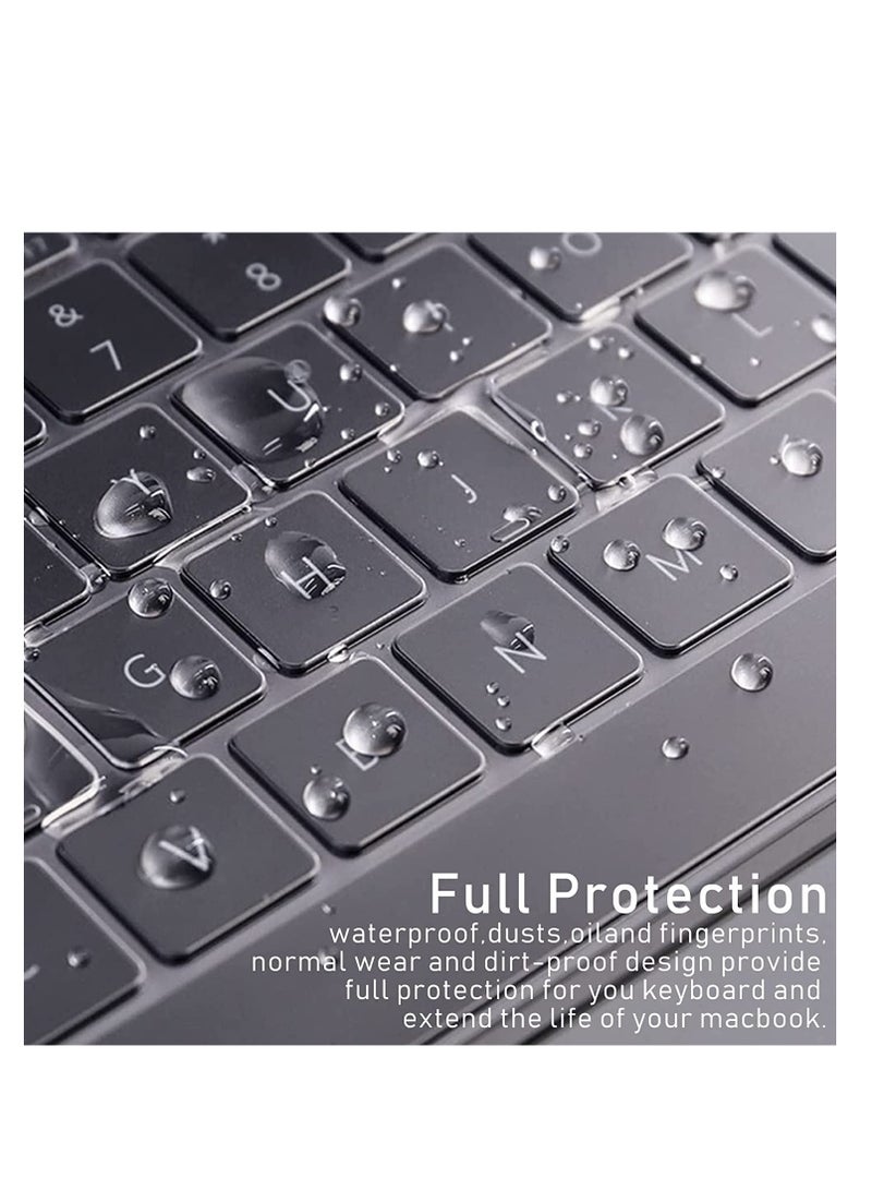Premium Keyboard Cover Skin for MacBook Air Keyboard Cover 15 inch M4 M3 M2 Chip A3241 A3114 A2941, Air 13.6 M4 M3 M2 Chip A3240 A3113 A2681, MacBook Pro Keyboard Cover 14 16 inch M4 M3 M1 M2 A3112 - Image 2