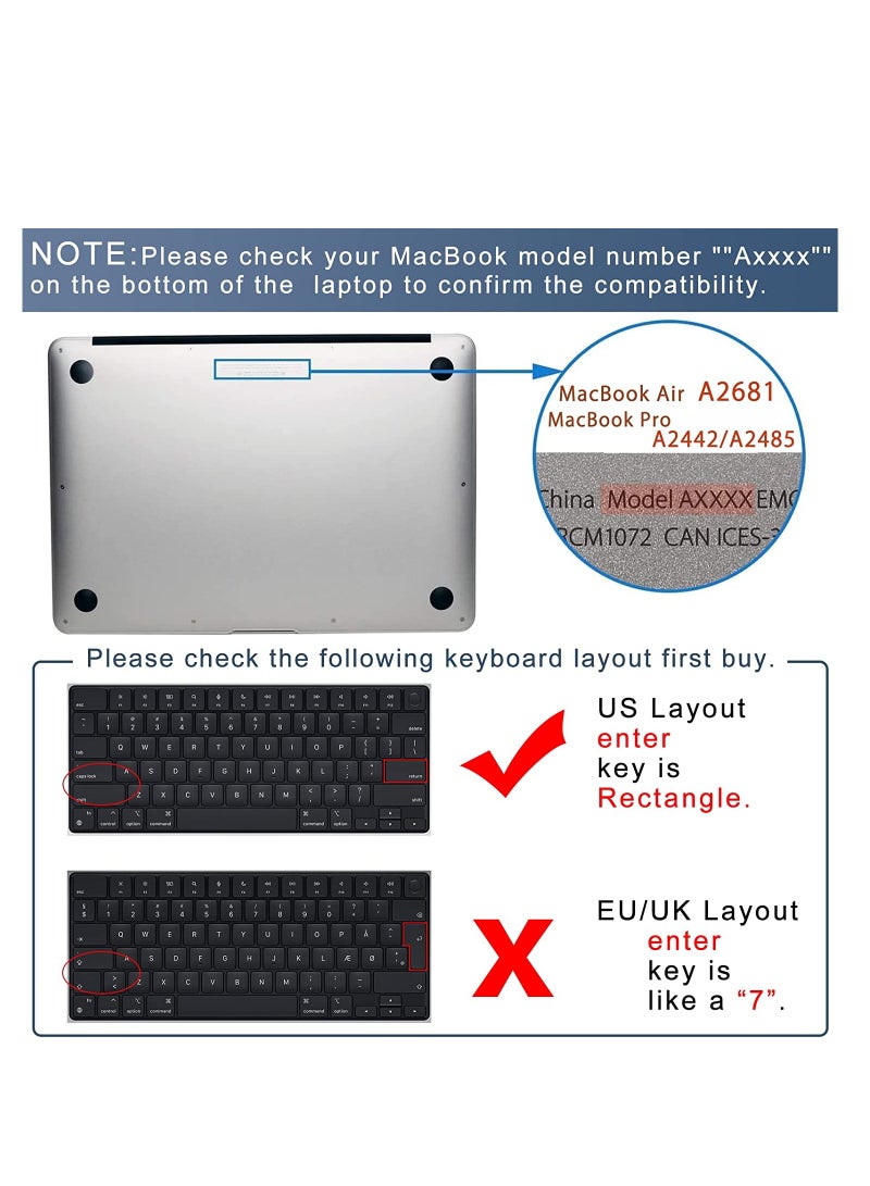 Premium Keyboard Cover Skin for MacBook Air Keyboard Cover 15 inch M4 M3 M2 Chip A3241 A3114 A2941, Air 13.6 M4 M3 M2 Chip A3240 A3113 A2681, MacBook Pro Keyboard Cover 14 16 inch M4 M3 M1 M2 A3112 - Image 3