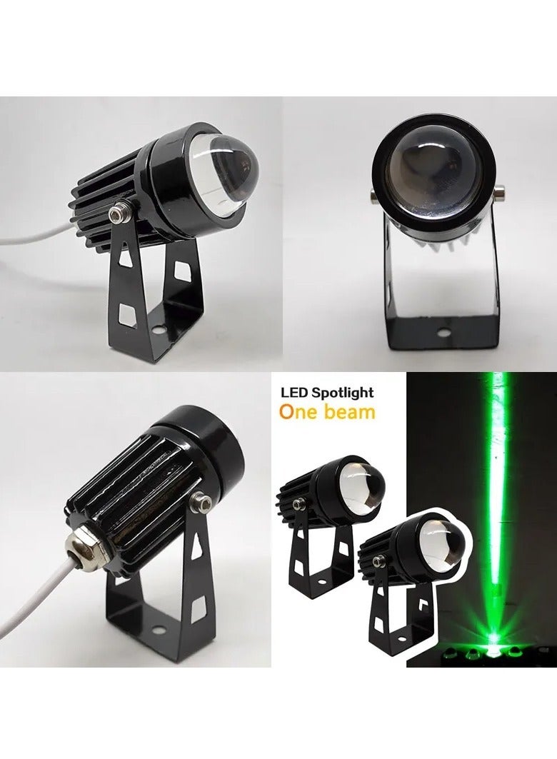 ارواق مصباح جداري LED، IP66 مقاوم للماء بشعاع واحد، ضوء RGB مدمج ومحمول في الهواء الطلق، أضواء مناظر طبيعية قوية ومتينة لتزيين الجدران وأعلام الأشجار، (5 وات، أخضر)  - Image 2