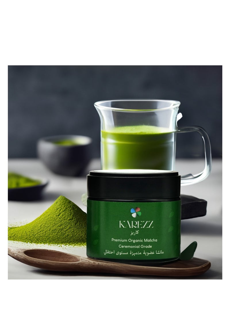KAREZZ Organic Japanese Matcha - Premium Quality 30gm Ceremonial Grade  - Image 2