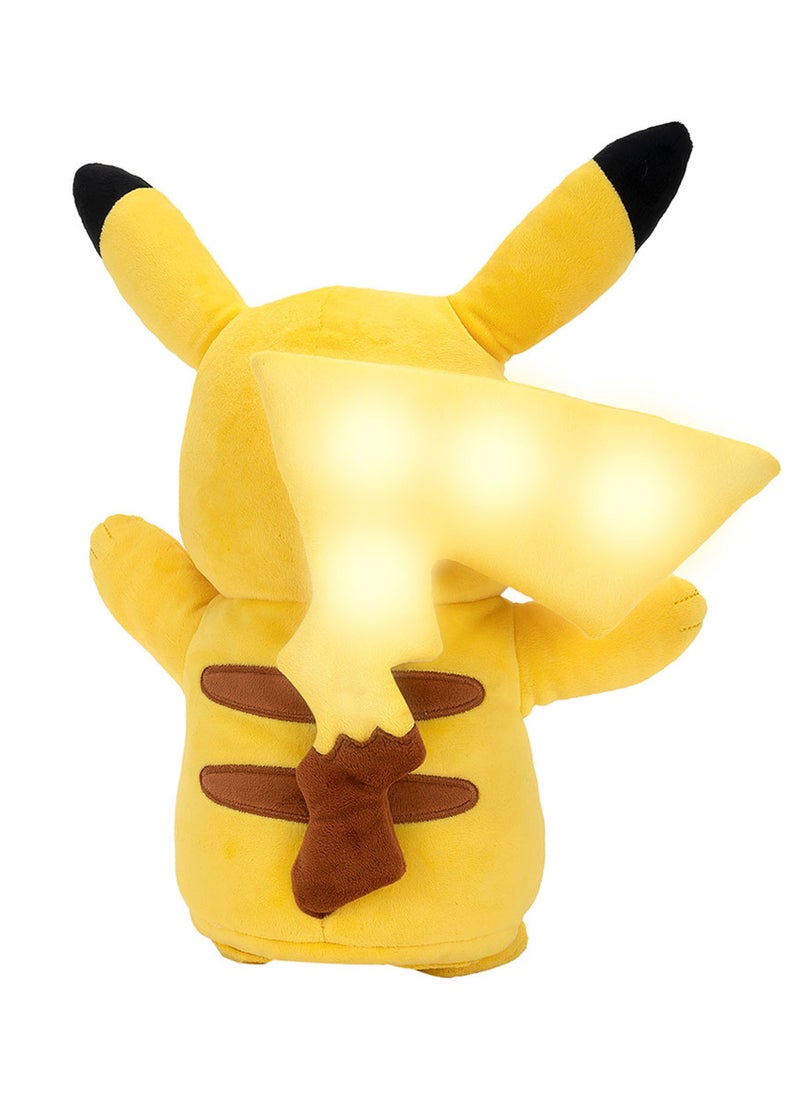 Pokemon Pokemon Feature Deluxe Plush Pikachu 11-Inches | With Lights and Sounds | Interactive Soft Toy | Cuddle the Super-Soft Pikachu! | 20 Authentic Pikachu Sounds | 30 Unique Reaction! | Gift fot Kids and Collectors  - Image 5