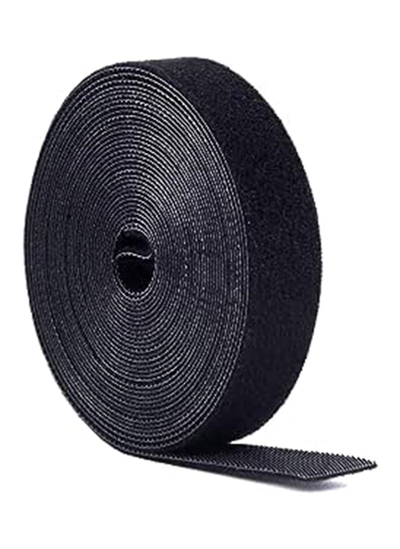 Cable Tidy Hook & Loop Fastening Tape - Black  - Image 1