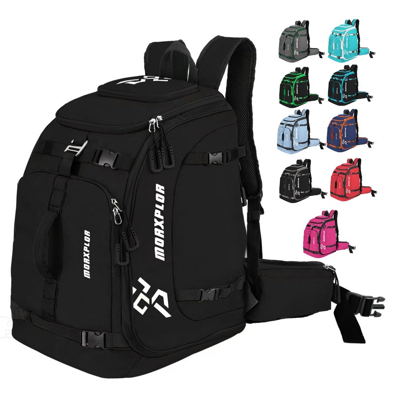 MORXPLOR Ski Boot Bag Backpack 60L padded Ski Gear Bag Snowboard Boot BagLarge Capacity Waterproof Ski Travel Bag Ski Boot Travel Backpack for HelmetGogglesGlovesSkisSnowboard Gear