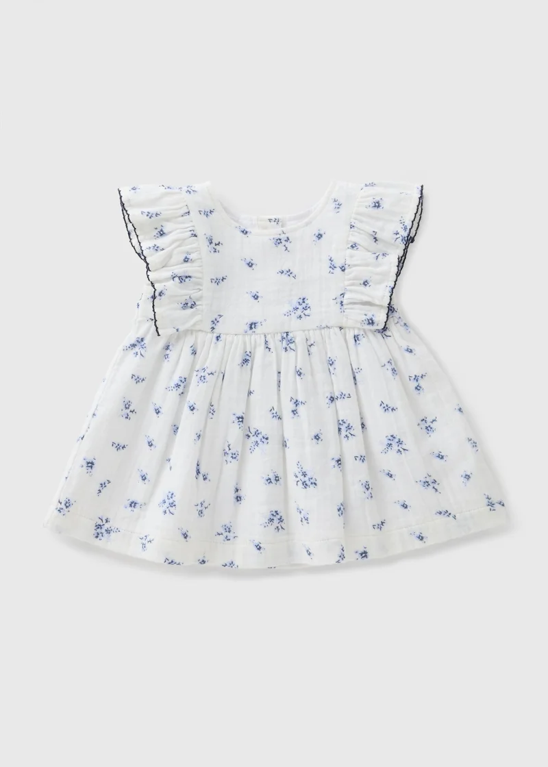 Matalan Baby Blue Floral Dress