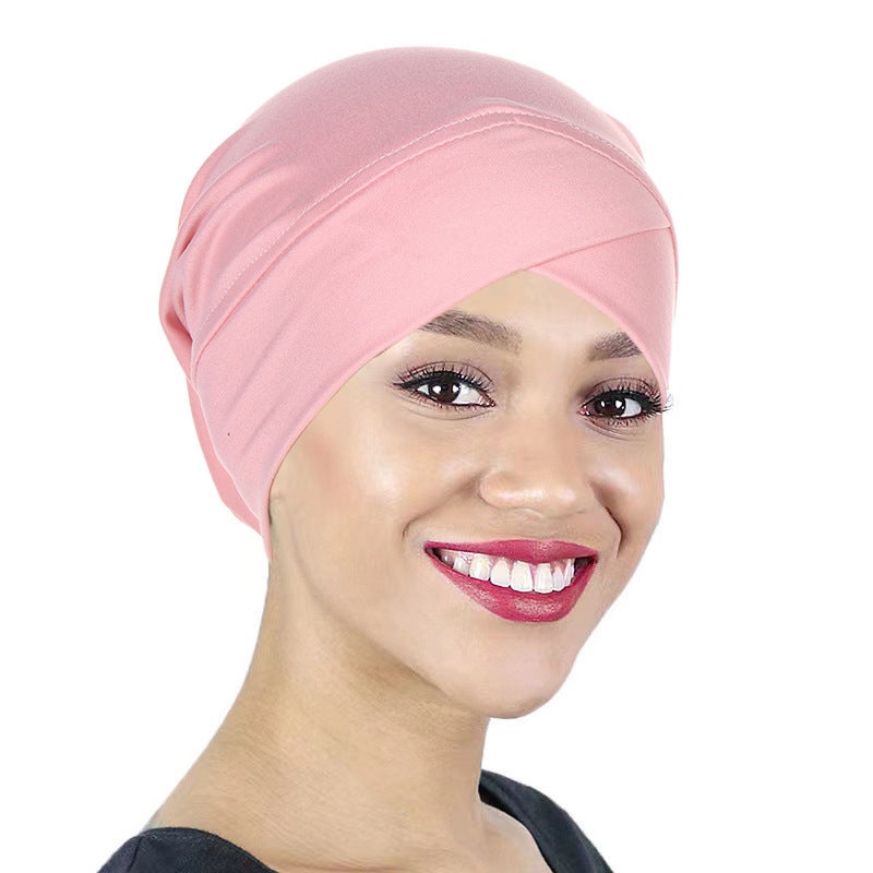 Tie-dye Braided Turban Hat Women Soft Cap Polyester - Image 4