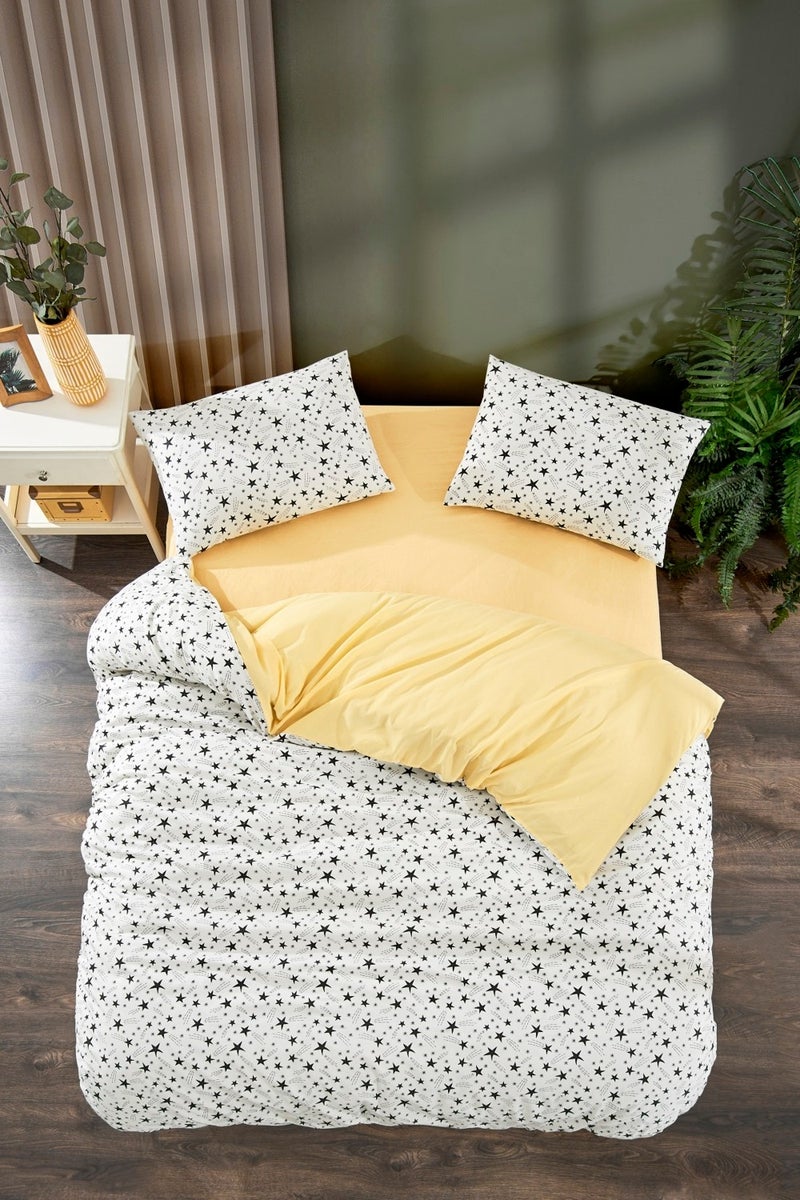 Valezium Star Single Patterned Duvet Cover Set, Elastic Sheet and 1 Pillowcase  - Image 1