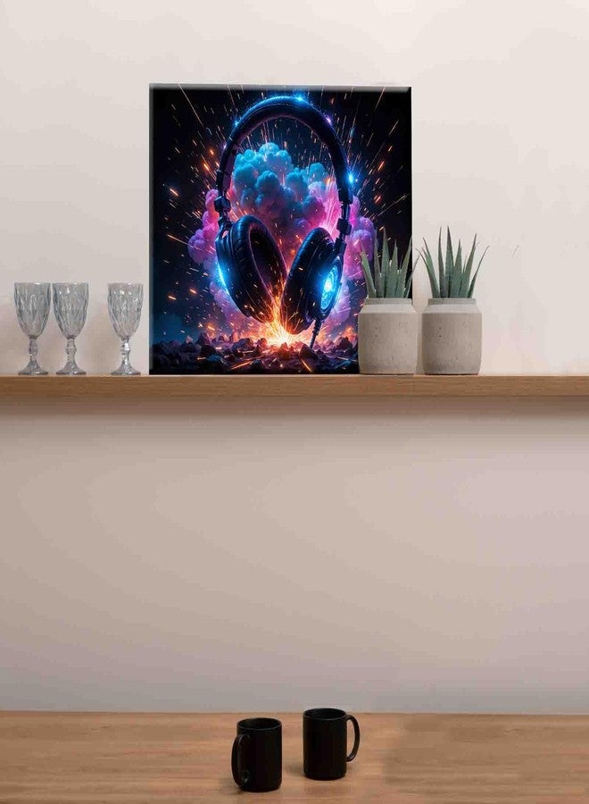 Aihonmin DIY Paint by Numbers,Hanging Headphones,Colorful Canvas Oil Painting Kit for Kids & Adults, 16X20 inches Drawing Paintwork Acrylic Pigment,for Home Living Room Decorative Painting Frameless - Image 4