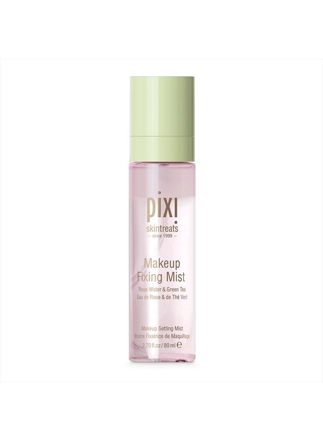 pixi Beauty Makeup Fixing Mist 80ml | All Over Setting Spray For Longer Wearing Makeup | Rose Water and Green Tea Infused | 2.69 Fl Oz - Image 1