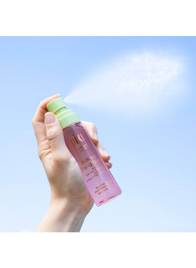 pixi Beauty Makeup Fixing Mist 80ml | All Over Setting Spray For Longer Wearing Makeup | Rose Water and Green Tea Infused | 2.69 Fl Oz - Image 3