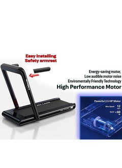 Sky Land 2-in-1 Walking Pad Treadmill | 2.25 HP Quiet Motor, Bluetooth Speaker, LED Display & Compact Foldable Running machine for Home & Office – EM-1282-H  - Image 3