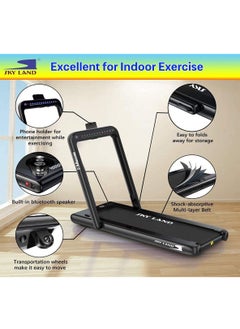 Sky Land 2-in-1 Walking Pad Treadmill | 2.25 HP Quiet Motor, Bluetooth Speaker, LED Display & Compact Foldable Running machine for Home & Office – EM-1282-H  - Image 4