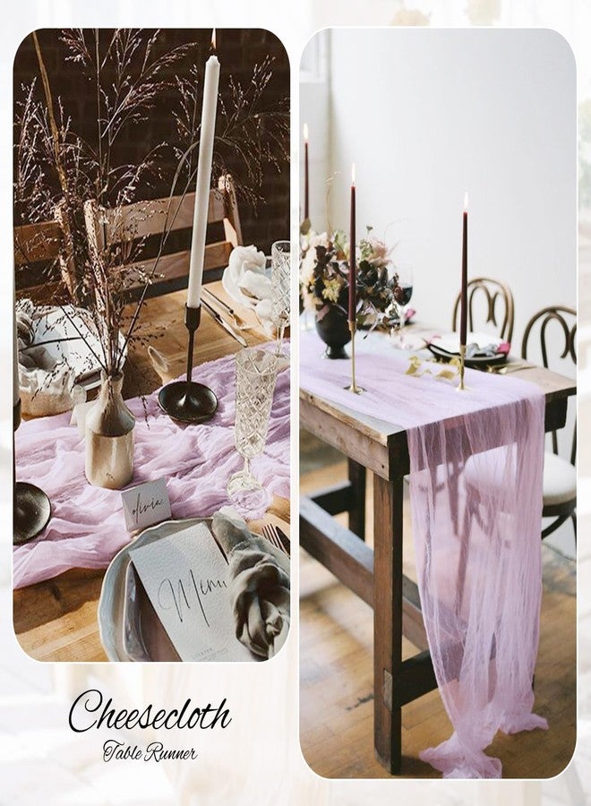 Showgeous مجموعة من 6 قطع من قماش الشاش الأرجواني والوردي لتزيين طاولات حفلات الزفاف - طول 10 أقدام، شبه شفاف، ديكور بوهيمي ريفي، مناسب لتزيين الأقواس وحفلات توديع العزوبية وحفلات الأعياد - Image 4