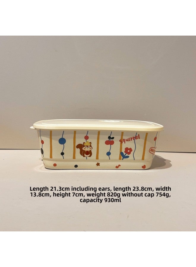Control 36.8 Yuan/a Cute Pet Lunch Box Cute Ceramic Student Separate Lunch Box Portable Fresh-keeping Bowl For Work-Specifications:Hua Chestnut Mouse-ceramic Lunch Box (30 Pcs/box, 18.5 Yuan/piece)  - Image 1