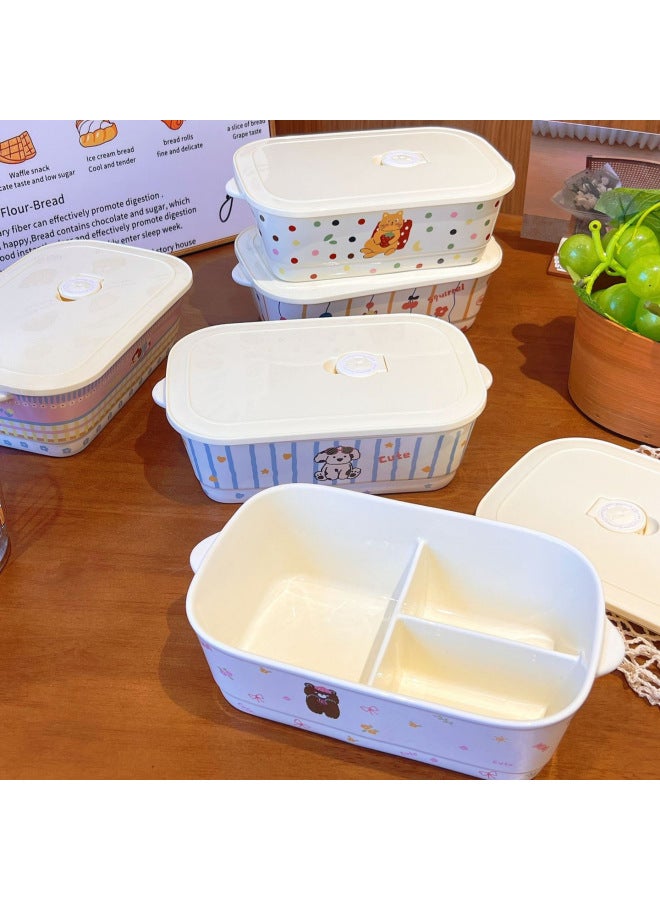 Control 36.8 Yuan/a Cute Pet Lunch Box Cute Ceramic Student Separate Lunch Box Portable Fresh-keeping Bowl For Work-Specifications:Hua Chestnut Mouse-ceramic Lunch Box (30 Pcs/box, 18.5 Yuan/piece)  - Image 2