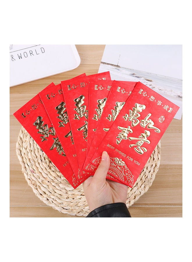 NIBEMINENT 6-Piece Chinese New Year Paper Red Envelopes - Image 2