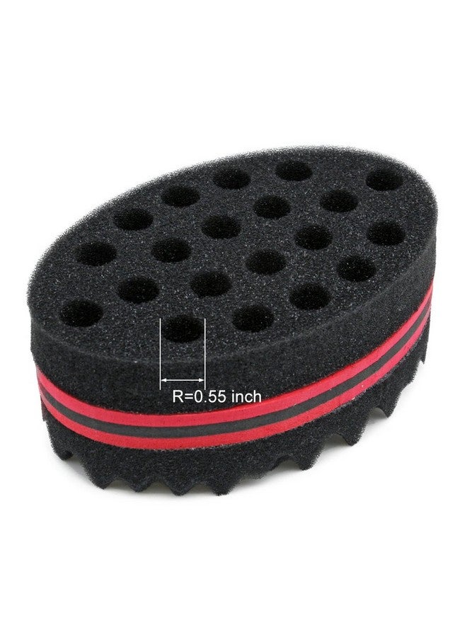 BEWAVE Big Holes Barber Hair Brush Sponge Dreads Locking Twist Afro Curl Coil Wave Hair Care Tool, 2 Pcs with 1 Pc Hair Pick - Image 2