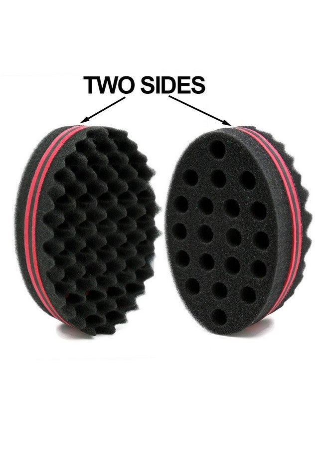 BEWAVE Big Holes Barber Hair Brush Sponge Dreads Locking Twist Afro Curl Coil Wave Hair Care Tool, 2 Pcs with 1 Pc Hair Pick - Image 5