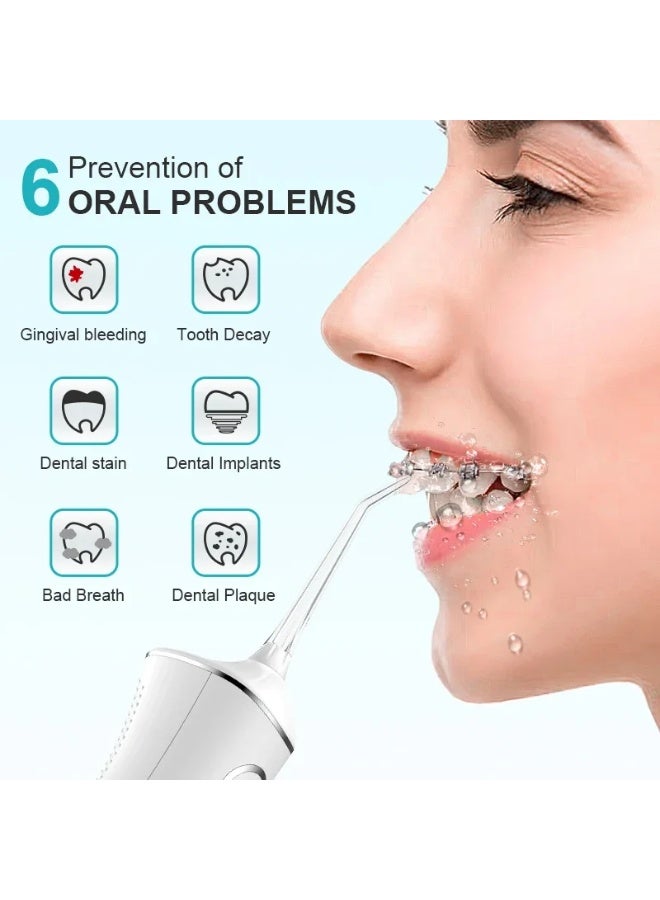 jalan Wireless Water Flosser, 300ml Portable Oral Irrigator with 4 Cleaning Modes and 4 Nozzles, IPX7 Waterproof with Storage Bag - Image 2