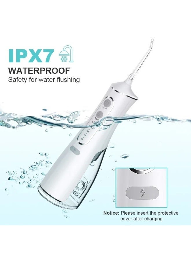 jalan Wireless Water Flosser, 300ml Portable Oral Irrigator with 4 Cleaning Modes and 4 Nozzles, IPX7 Waterproof with Storage Bag - Image 5