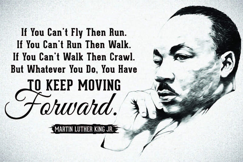 JSC455 Keep Moving Forward Martin Luther King Jr Quote Poster Drawn Portrait | 18-Inches By 12-Inches | Motivational Inspirational | Premium 100lb Gloss Poster Paper - Image 4