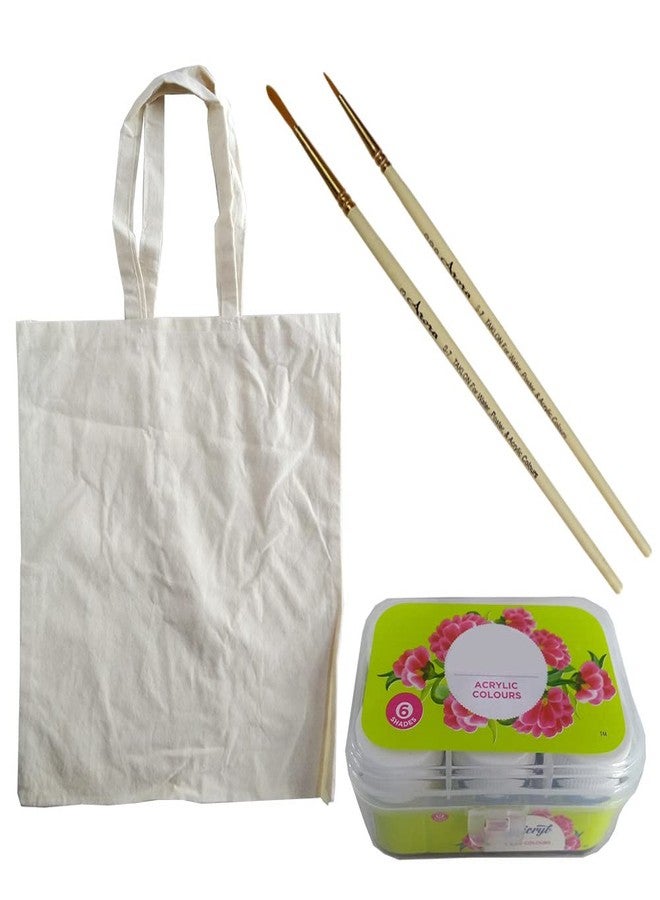 Penkraft Kerala Mural Art on Cloth Bag DIY Kit | Free Video Tutorial - Image 2