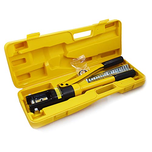 findmall 16 Ton Hydraulic Cable Lug Crimper, 6 AWG to 600 MCM Industrial Hydraulic Crimping Tool, Electrical Terminal Cable Wire Tool with 11 Dies (16, 25, 35, 50, 70, 95, 120, 150, 185, 240, 300) - Image 1