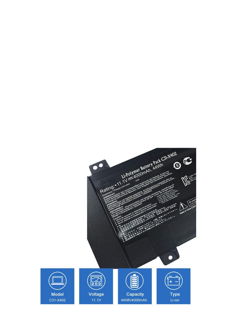 Terabyte C31-X402 Laptop Battery for ASUS VivoBook S300 S300C S300CA S300E S400 S400C S400CA S400E X402C X502C Series Notebook - Image 3