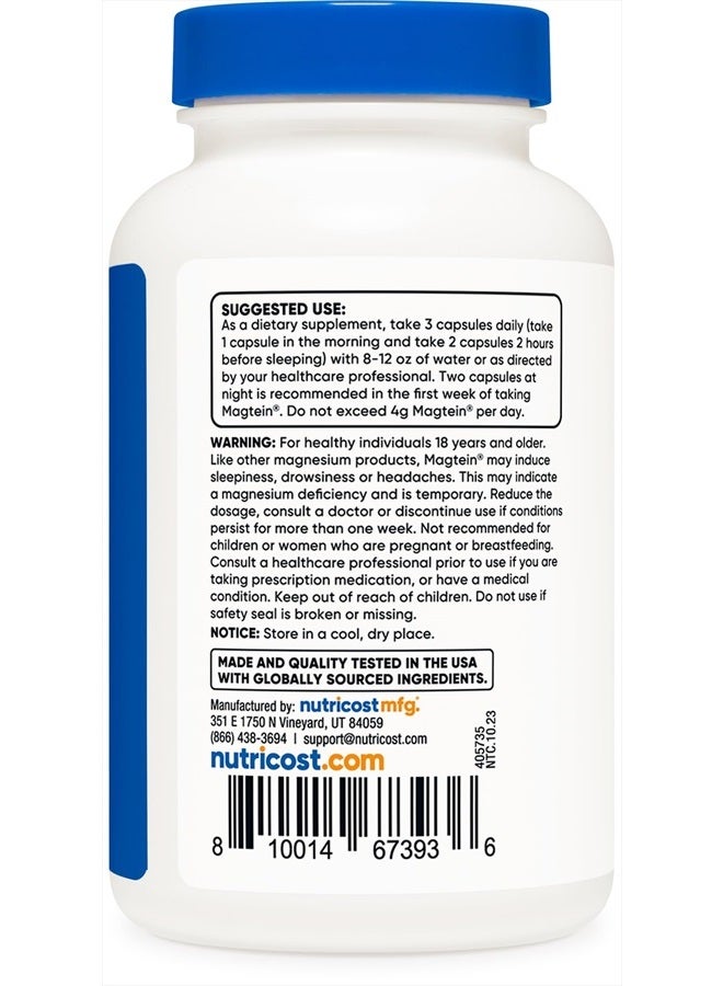 Nutricost ماجتين المغنيسيوم إل-ثريونات، 2000 ملجم، 120 كبسولة - Image 3