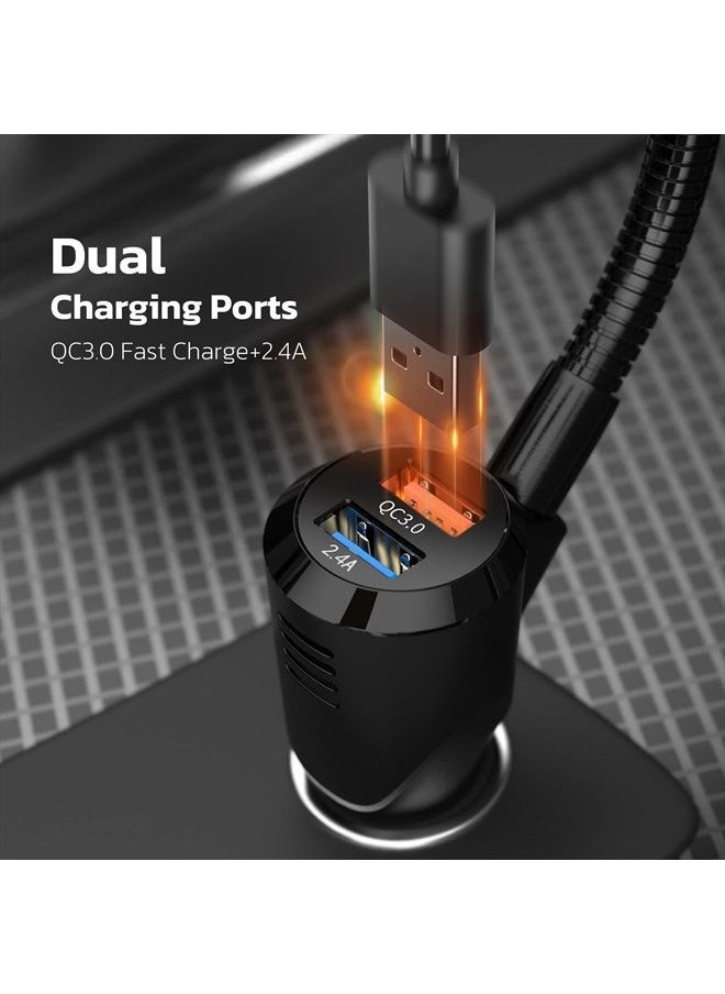 nulaxy - Bluetooth FM Transmitter, Enhanced Mic Aux Bluetooth Adapter for Car W 1.8” Color Screen, Car Bluetooth Adapter for Hands-Free Call, QC3.0 Fast Charge, Bass Treble Booster Audio Players-KM20 - Image 1