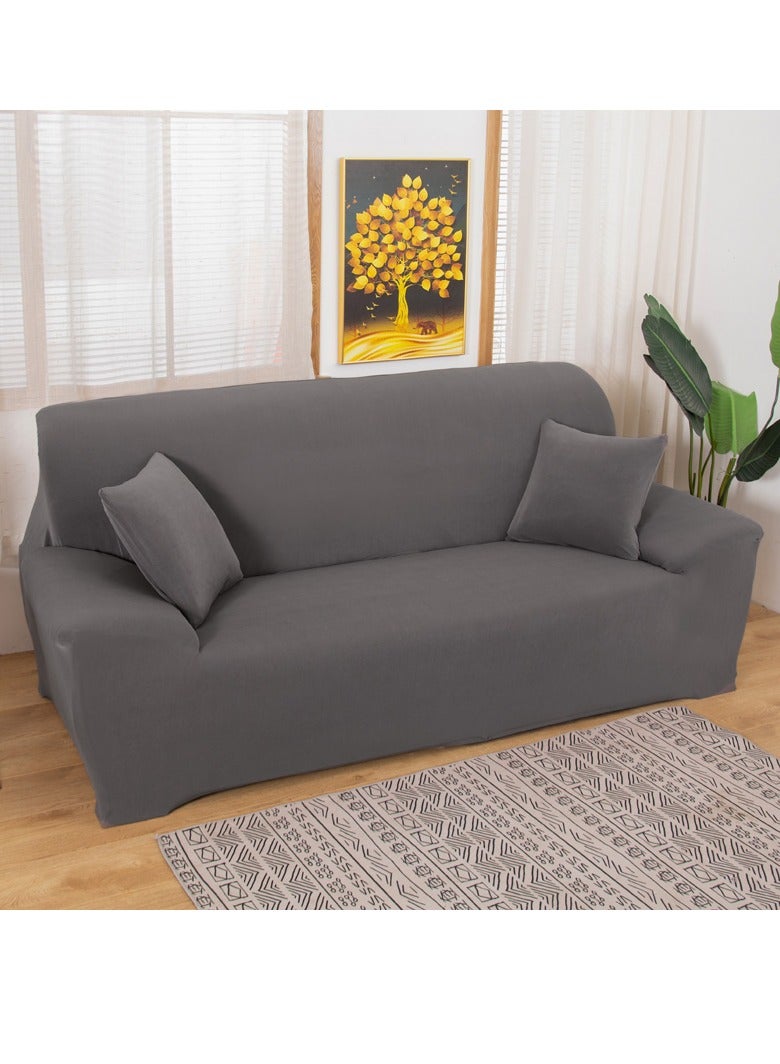DUNISO Sofa cover, elastic sofa protective cover, anti slip furniture cover, anti fouling and wear resistant, suitable for all seasons, suitable for two seater sofas, 145 to 185cm，grey - Image 3