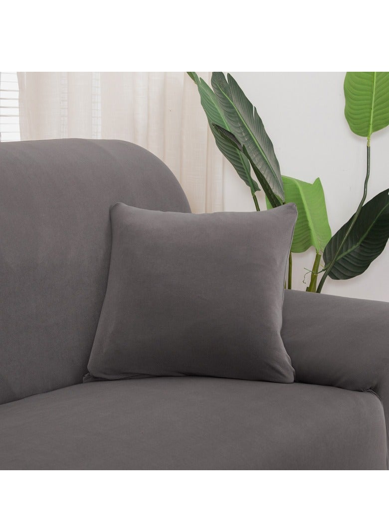 DUNISO Sofa cover, elastic sofa protective cover, anti slip furniture cover, anti fouling and wear resistant, suitable for all seasons, suitable for two seater sofas, 145 to 185cm，grey - Image 4