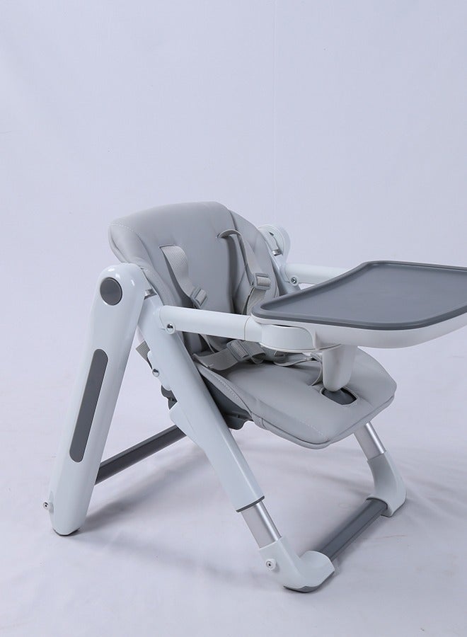 TEKNUM 3-In-1 Kids Foldable Dining Booster Chair - Grey - Image 3