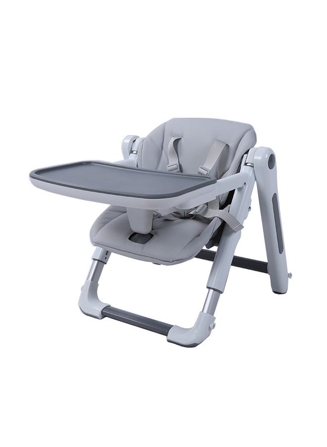 TEKNUM 3-In-1 Kids Foldable Dining Booster Chair - Grey - Image 1