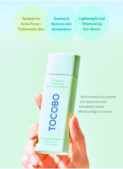 Tocobo TOCOBO Cica Calming Sun Serum SPF50+ PA++++: Lightweight, Soothing Sun Protection  - Image 5