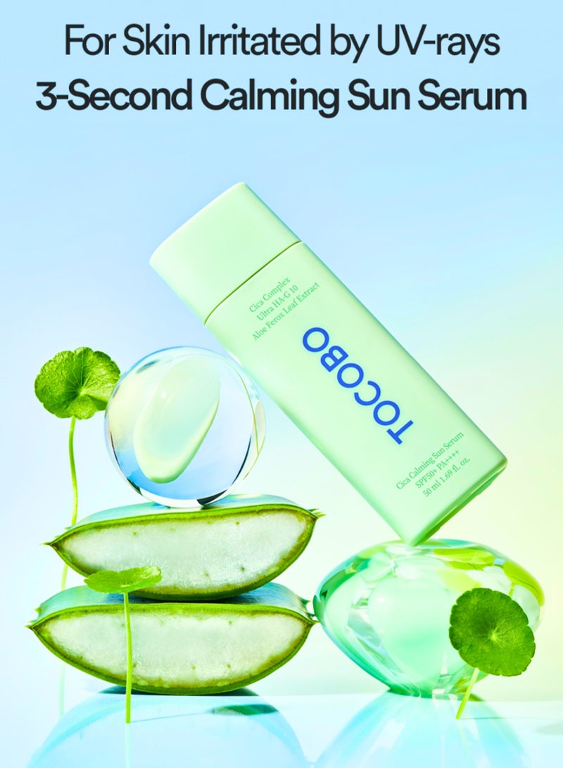 Tocobo TOCOBO Cica Calming Sun Serum SPF50+ PA++++: Lightweight, Soothing Sun Protection - Image 3