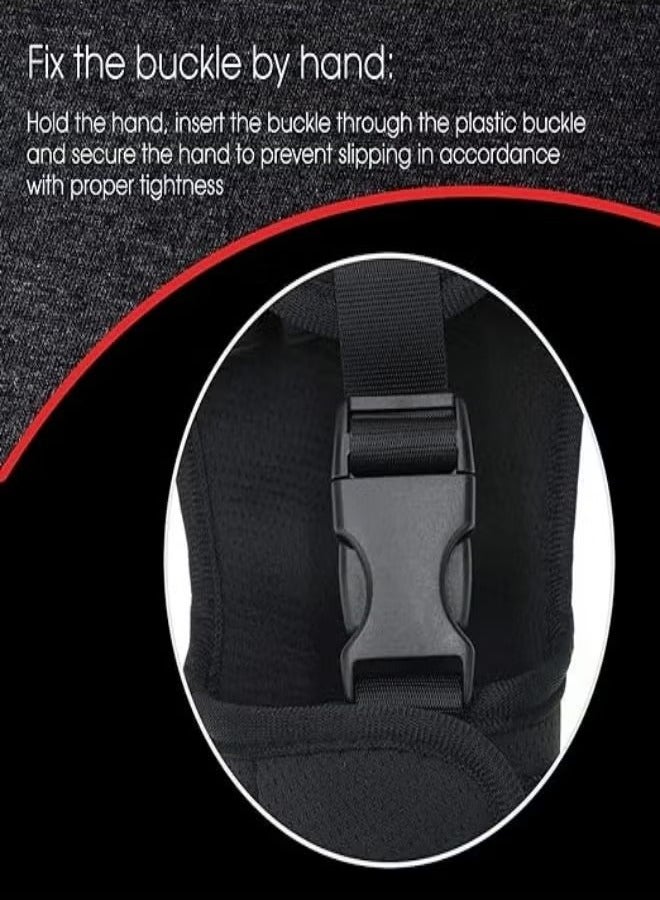 Black Rehabilitation Gloves with Stroke Hand Splint, Suitable for the Elderly Fist Stroke Hemiplegic Hand Training, One-hand Grip Exercise for the Left and Right Hands. - Image 4