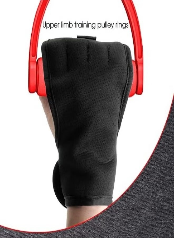Black Rehabilitation Gloves with Stroke Hand Splint, Suitable for the Elderly Fist Stroke Hemiplegic Hand Training, One-hand Grip Exercise for the Left and Right Hands. - Image 5