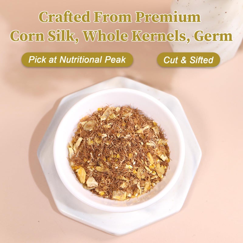 FullChea فولشيا - أكياس شاي حرير الذرة، 50 قطعة - نكهة حلوة خفيفة ورائحة الذرة - غير معدلة وراثيًا - خالية من الكافيين - تدعم الكلى وتساعد في الهضم - Image 2