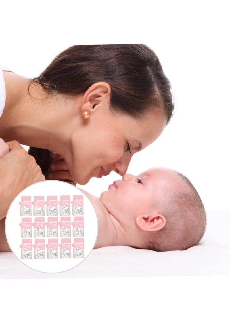Portable Milk Powder Storage Bag, 30pcs Milk Storage Bag Baby Milk Drink Storage Bags Milk Freezer Bags Disposable Milk Bags Baby Breast Milk Powder Pouch Freezer Milk Pouch Pink Pp Dispenser - Image 4