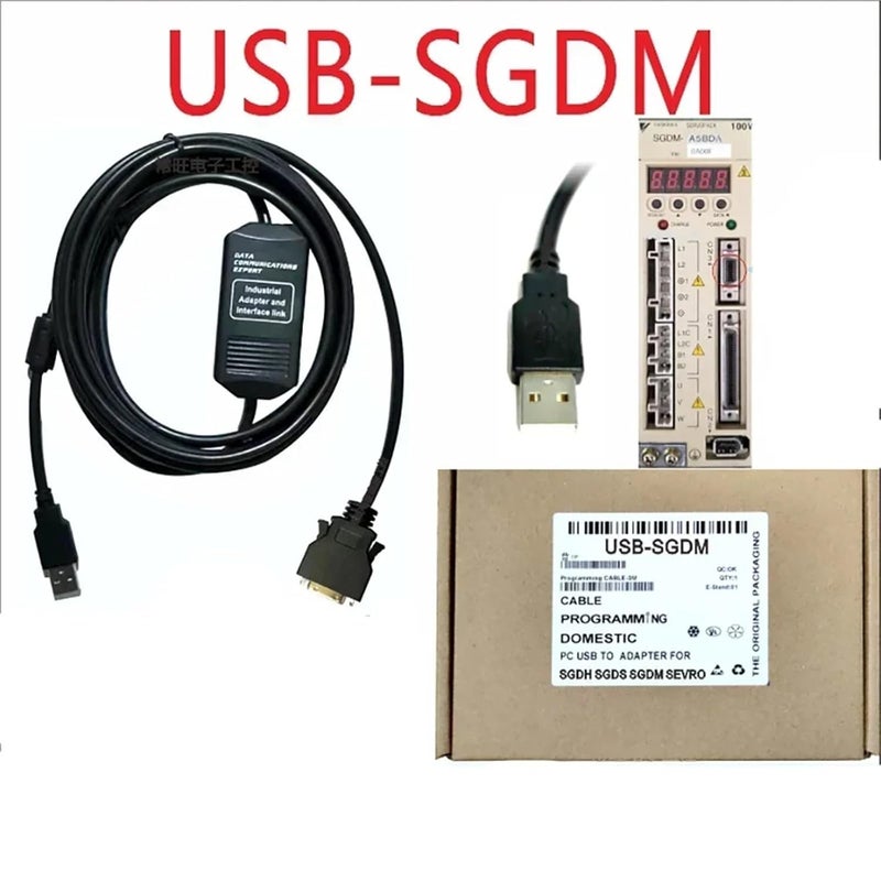 USB-SGDM for SGDH SGDS SGDM SGM7J Servo Driver Debugging Download Data Line Black 3M(USB Port) - Image 4