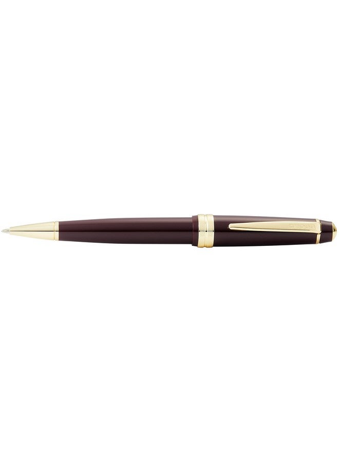 Cross Bailey Light Polished Burgundy Resin and Gold Tone Ballpoint Pen - Image 1